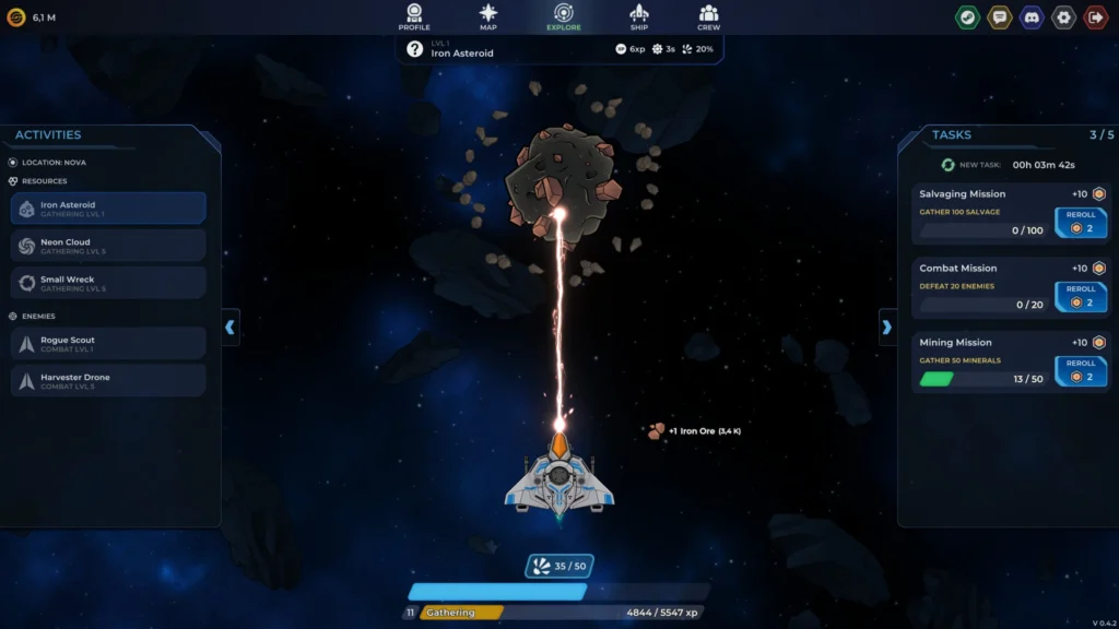 Idle Stellar gameplay screenshot 1