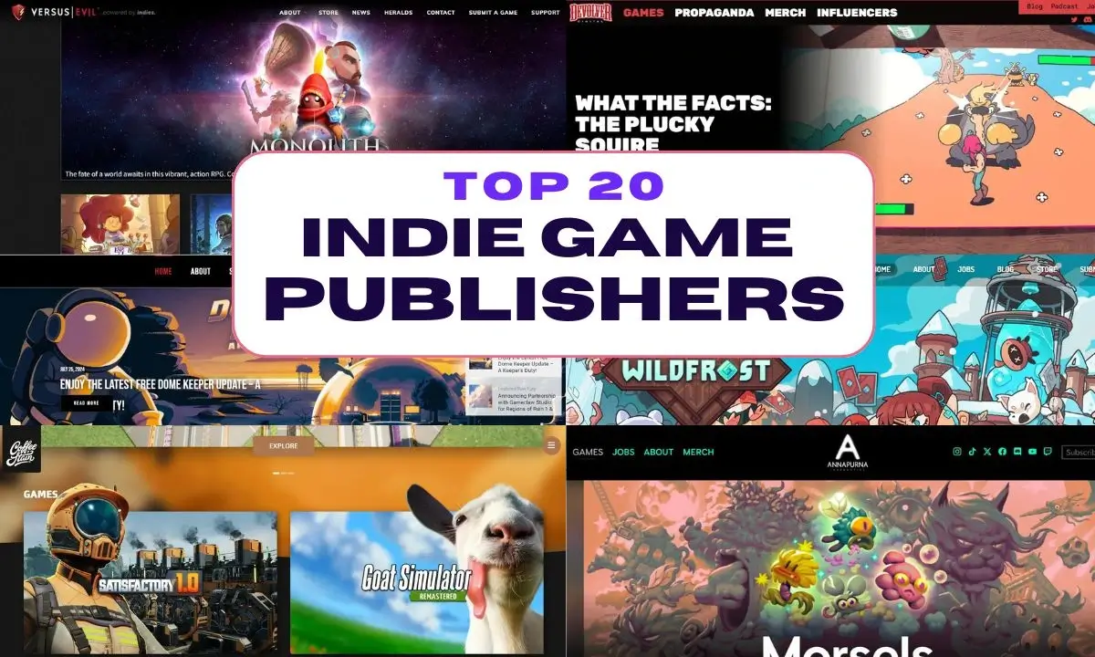 20 Indie Game Publishers to Skyrocket Your Game's Success